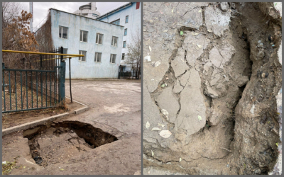 Народный репортер. Из-за труб раскопали тротуар