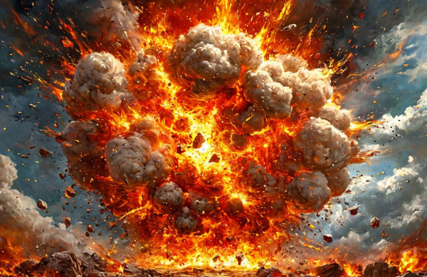 РВ: пожар в Днепропетровске после удара сняли на видео